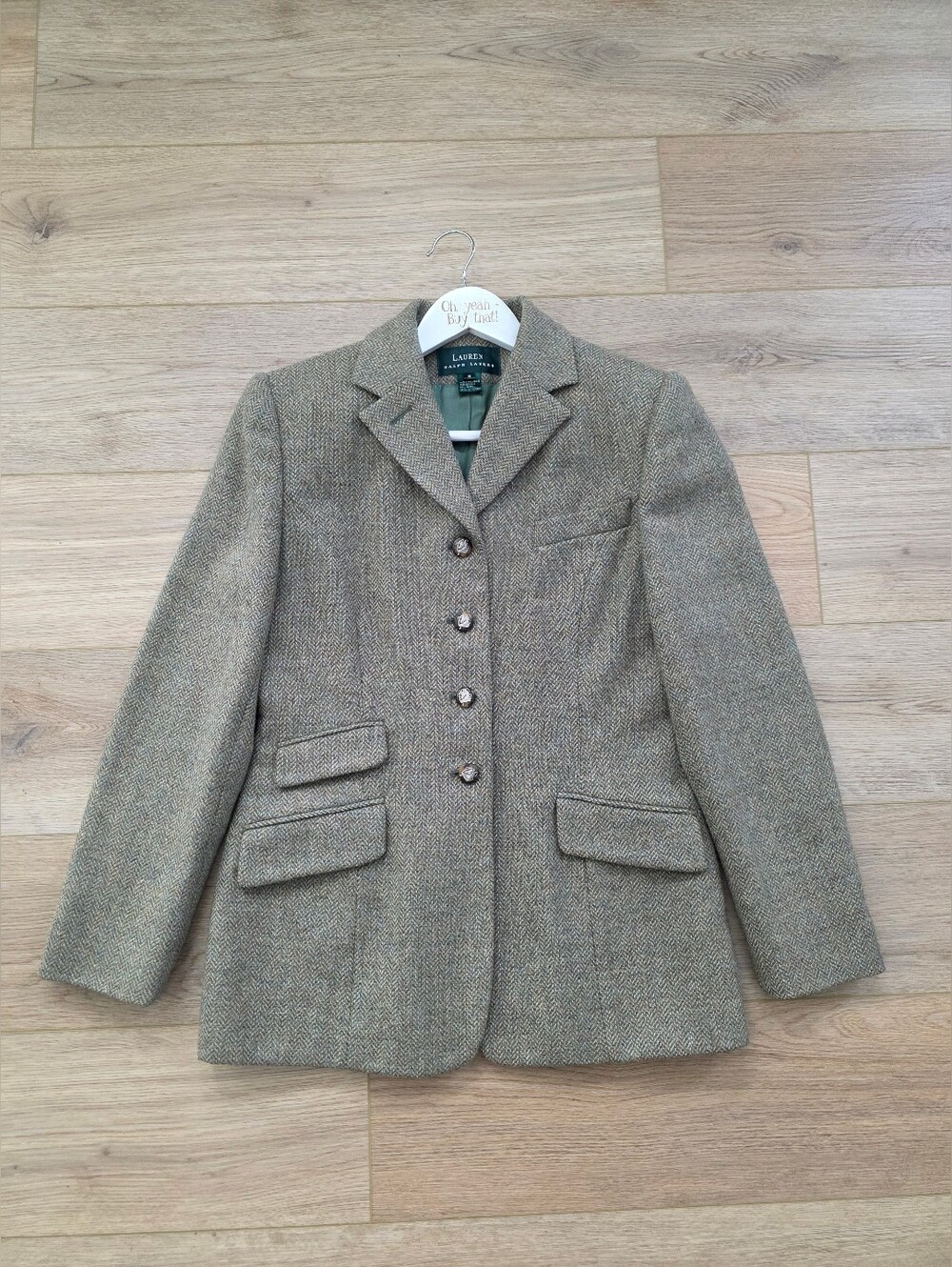 NEW Lauren Ralph Lauren Wool Tweed Blazer Riding Jacket Size 8 DEADSTOCK